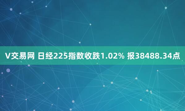V交易网 日经225指数收跌1.02% 报38488.34点